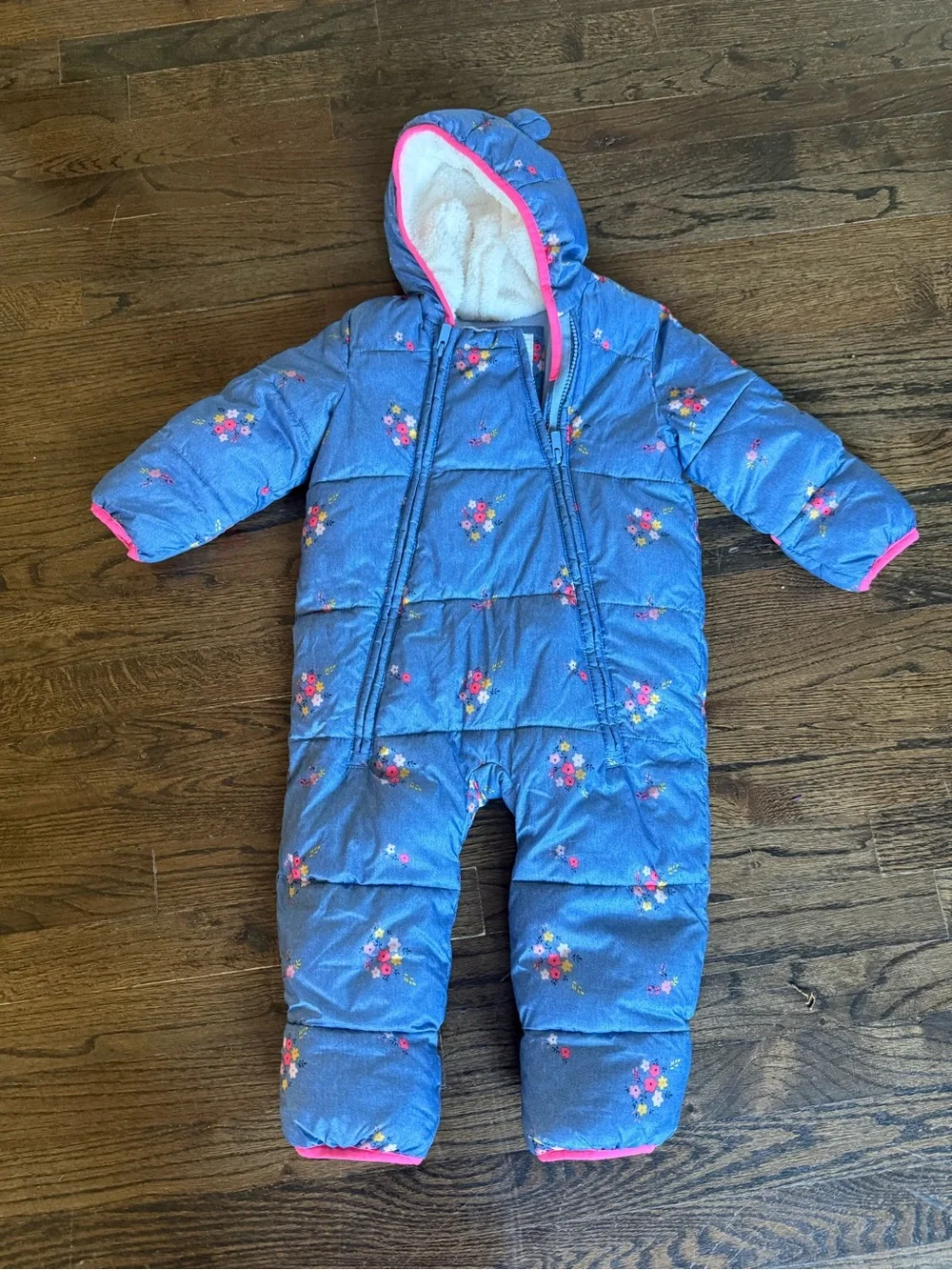 Baby Gap, ColdControl Ultra Max Floral Puffer Snowsuit Primaloft, Size 18-24M